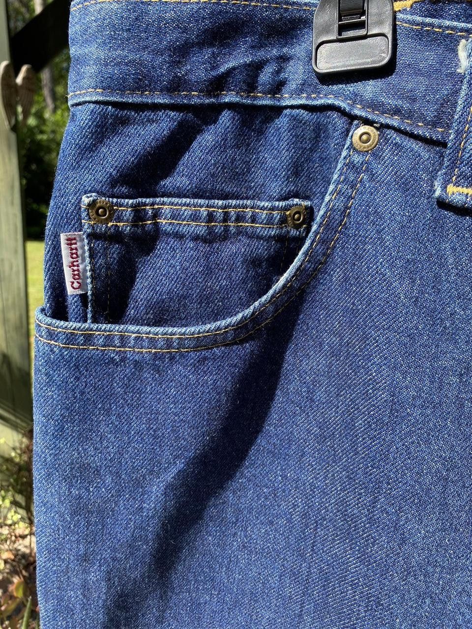 Carhartt Navy Blue Wash Vintage Carhartt Workwear 381-83 Jeans 38x32 Size US 38 / EU 54 - 3 Thumbnail