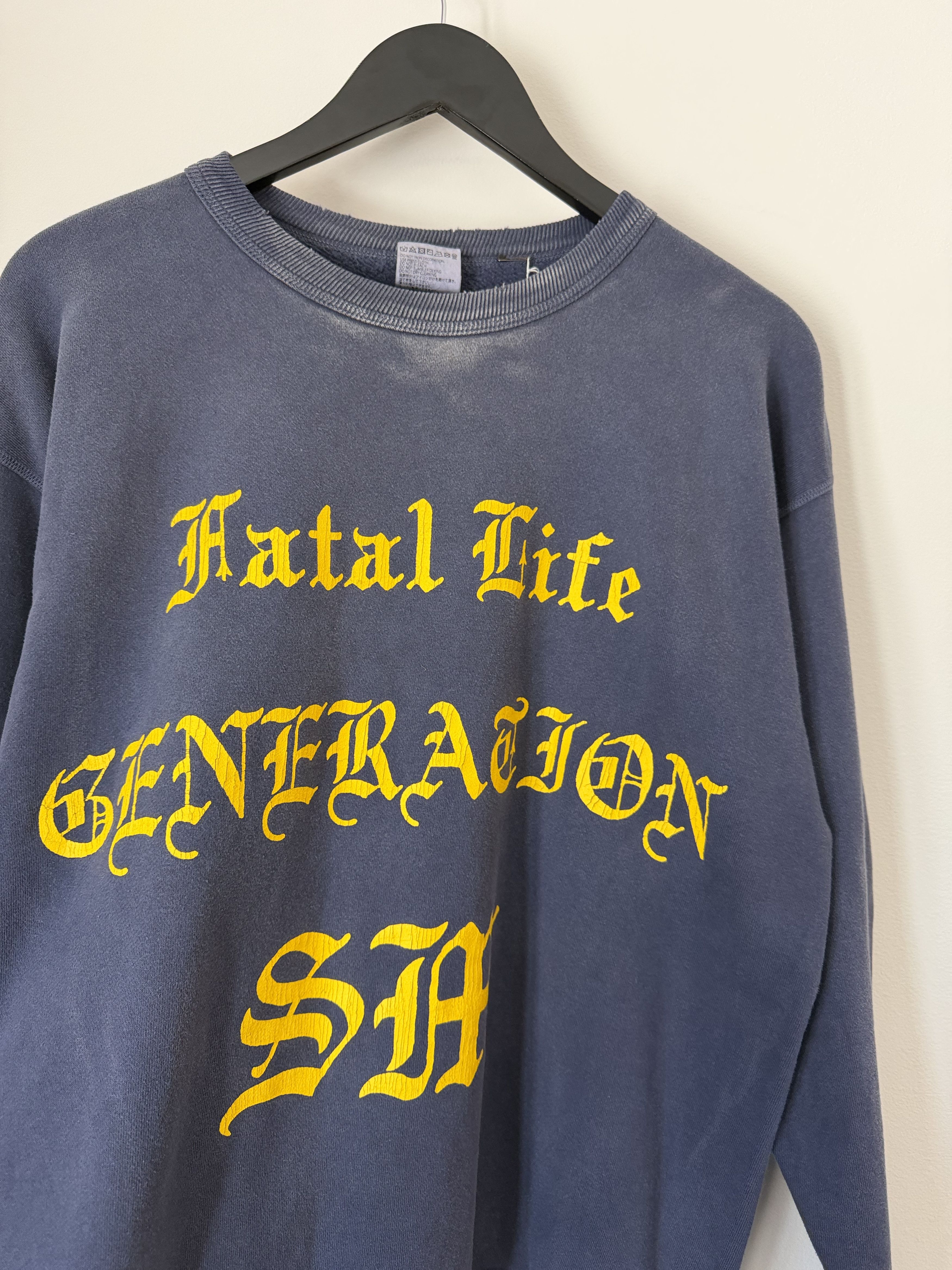 Saint Michael Saint Michael Fatal Life Crewneck Sweatshirt in Navy Size US L / EU 52-54 / 3 - 3 Thumbnail