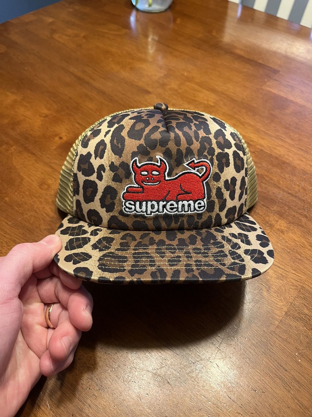 Supreme Supreme Toy Machine Mesh Back 5-Panel Trucker Hat Leopard