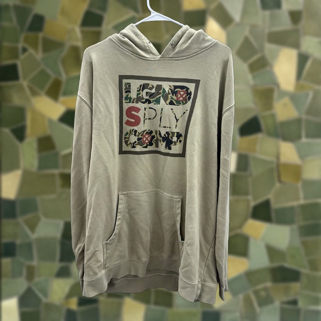 Vintage LGND Supply Co Mens Hoodie XL Tan Logo Pullover Sweatshirt Shirt Size US XL / EU 56 / 4 - 1 Thumbnail