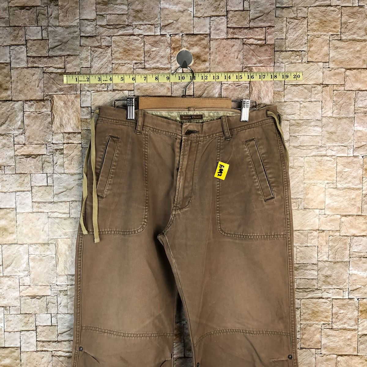 Japanese Brand Sunny Clouds Brown Cargo Multipocket Pants #A992 Size US 29 - 4 Thumbnail