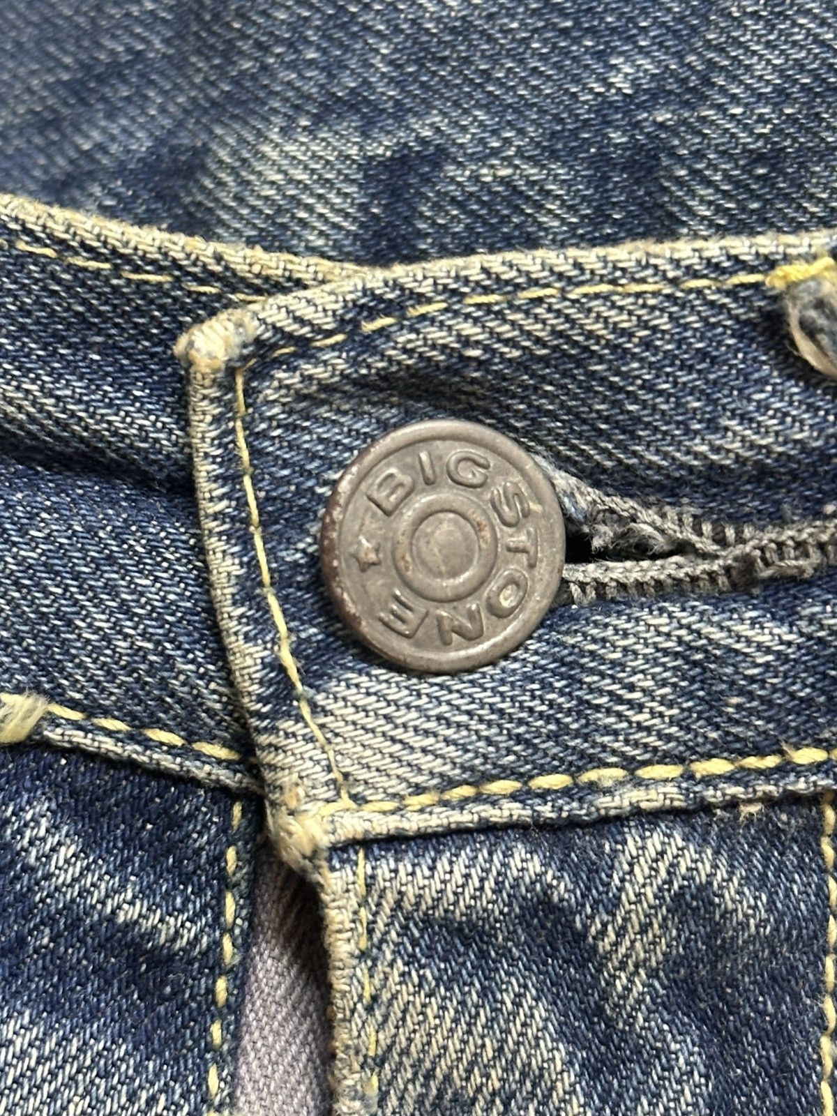 14th Addiction Crazy Vintage 70s Big Stone Mud Wash Painted Distress Flare Size US 27 - 11 Thumbnail