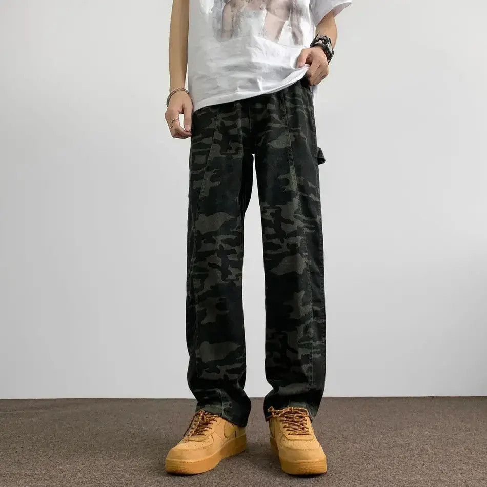 Japanese Brand Retro loose straight casual camouflage jeans Size US 32 / EU 48 - 6 Thumbnail