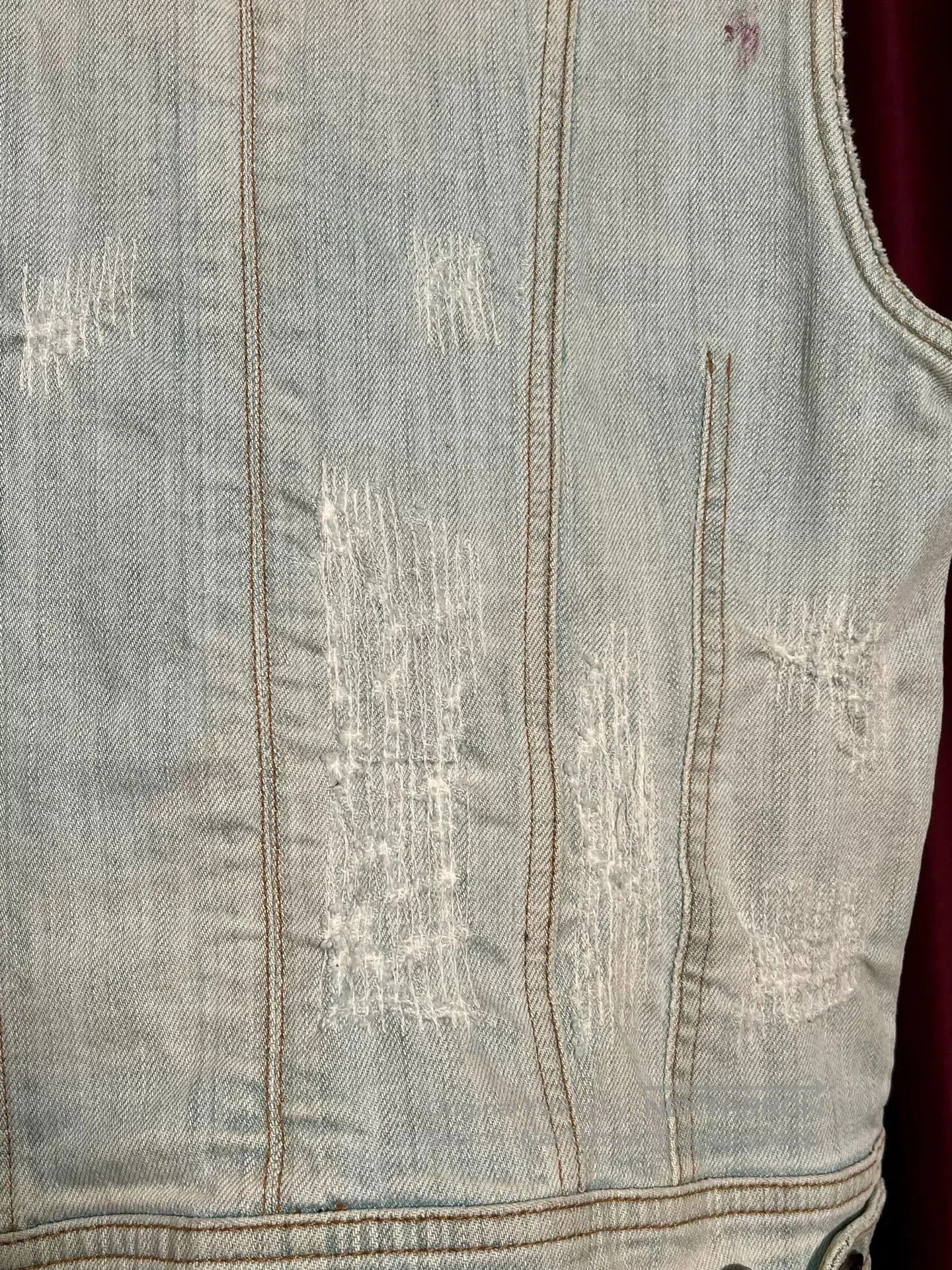 John Galliano John Galliano Distressed Denim Vest with Paint. Size M / US 6-8 / IT 42-44 - 7 Thumbnail