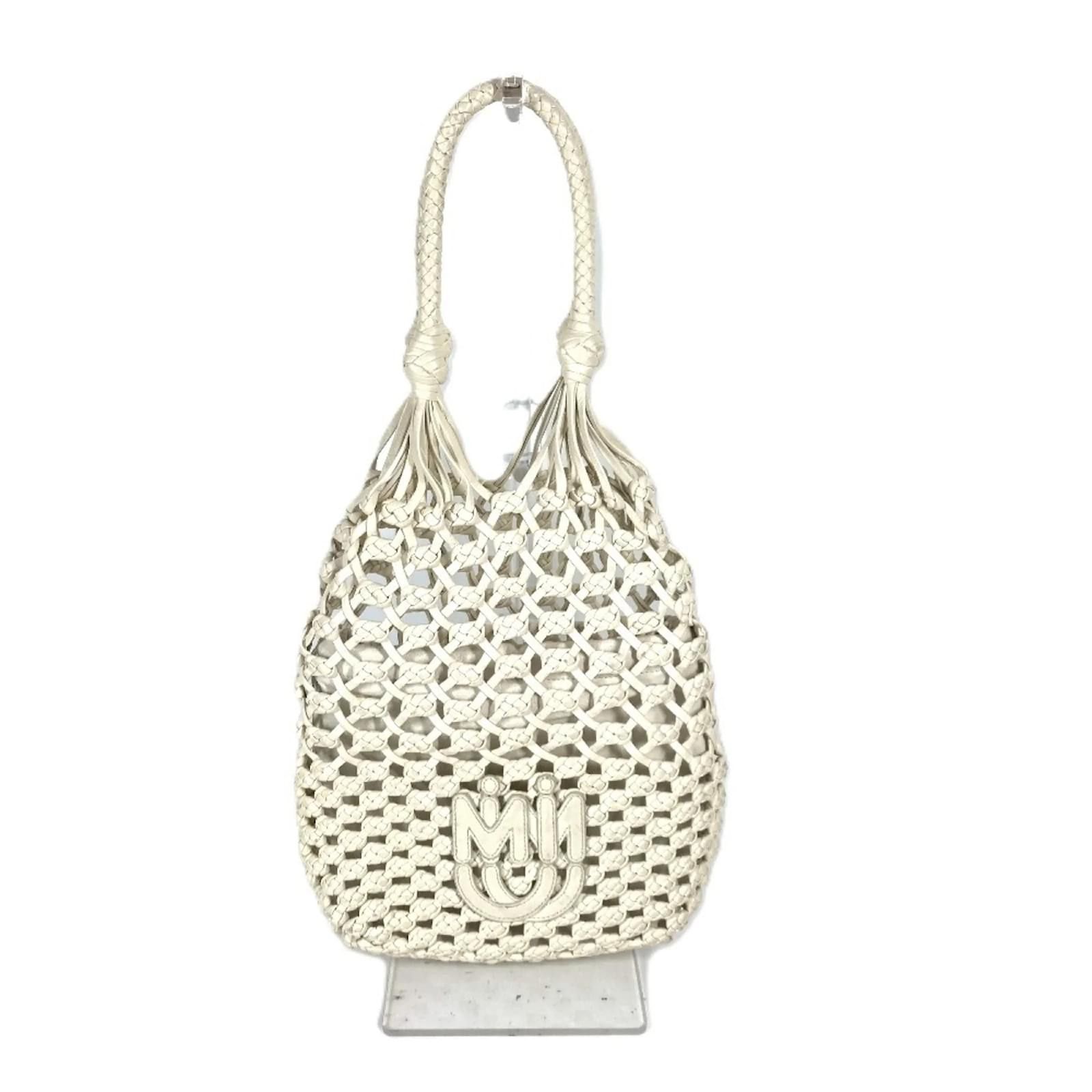 Miu Miu Miu Miu Net Bag in white Size ONE SIZE - 1 Thumbnail