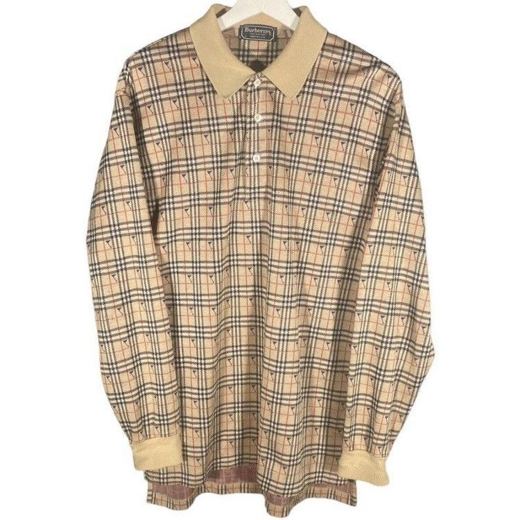 Burberry Burberry Shirt Rugby Polo Men’s Medium Plaid Vintage 90s Size US M / EU 48-50 / 2 - 1 Thumbnail