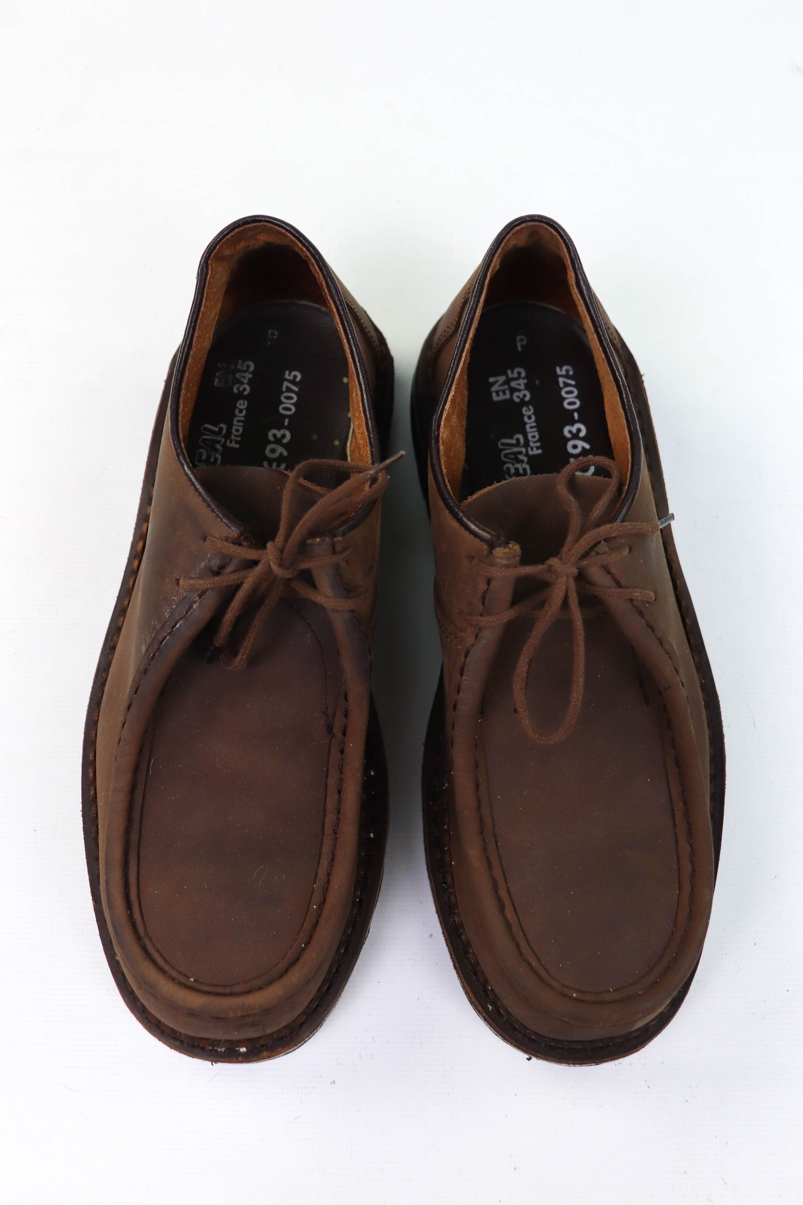 Vintage Beal France Vintage Brown Leather Moc Toe Derby Shoes Size US 9.5 / EU 42-43 - 5 Thumbnail