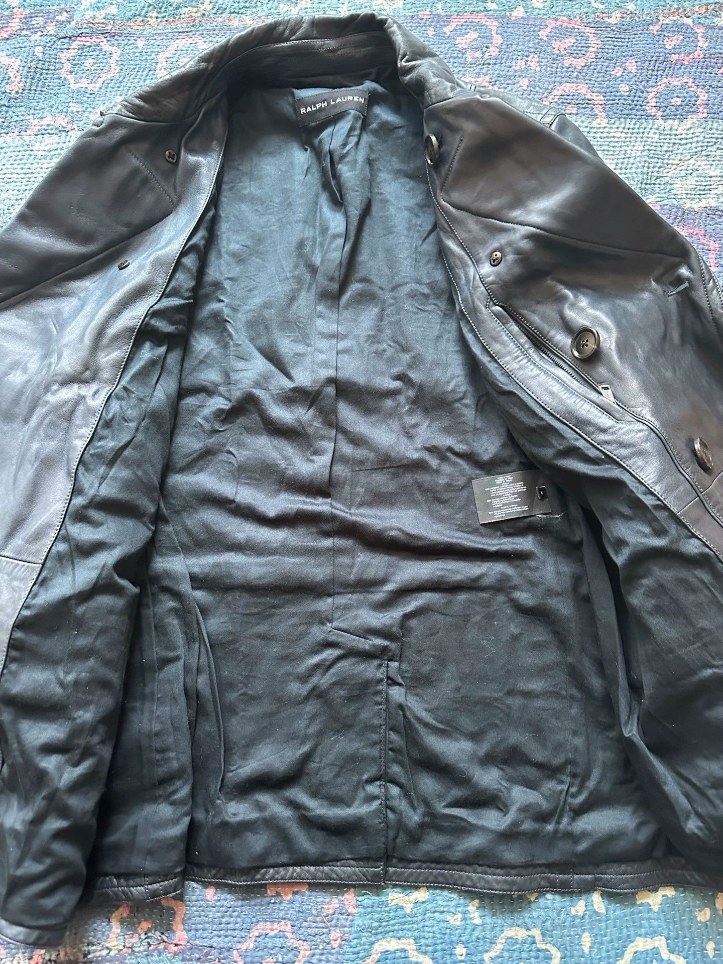 Polo Ralph Lauren Ralph Lauren RL RRL BL 740 Sheepskin Overcoat L Blue-Black Size US L / EU 52-54 / 3 - 5 Thumbnail