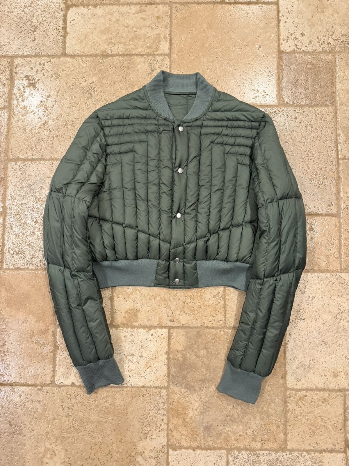 Rick Owens Rick Owens FW21 Gethsemane Geth Padded Green Bomber Jacket Size US L / EU 52-54 / 3 - 2 Thumbnail