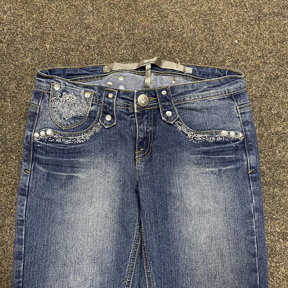 Vintage Vintage Y2K Faded Flare Jeans Distressed Streetwear Boxy 29 Size US 29 - 4 Thumbnail
