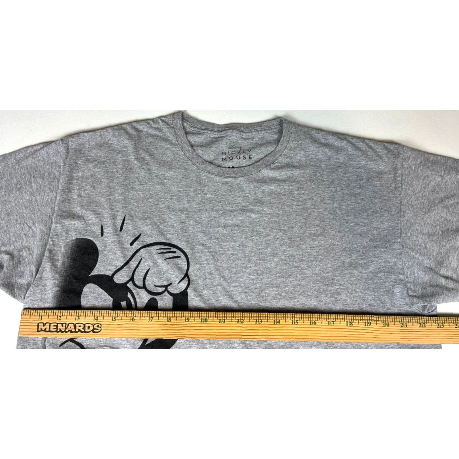 Disney Disney Mickey Mouse Graphic T-Shirt Mens XL Crew Neck Gray Cotton Polyester Blend Short Sleeve Shirt Size US XL / EU 56 / 4 - 6 Thumbnail