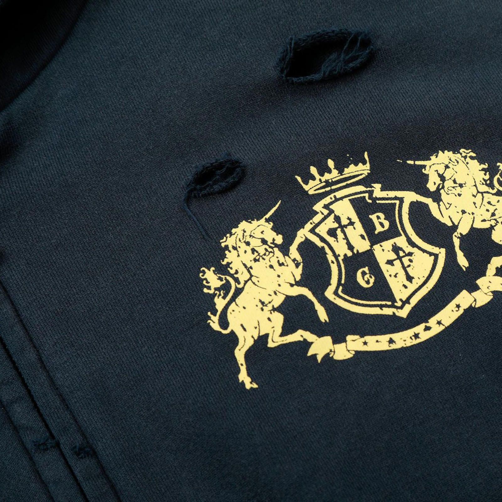 Other Navy Distressed Zip-Up Hoodie Size US M / EU 48-50 / 2 - 4 Thumbnail