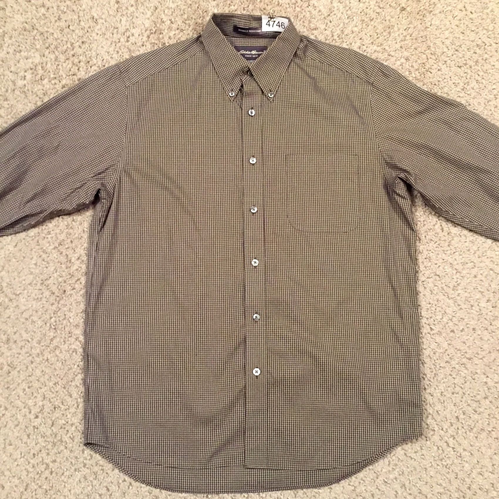 Eddie Bauer Eddie Bauer Shirt Mens Small Green Plaid Long Sleeve Button-Up Size US S / EU 44-46 / 1 - 5 Thumbnail