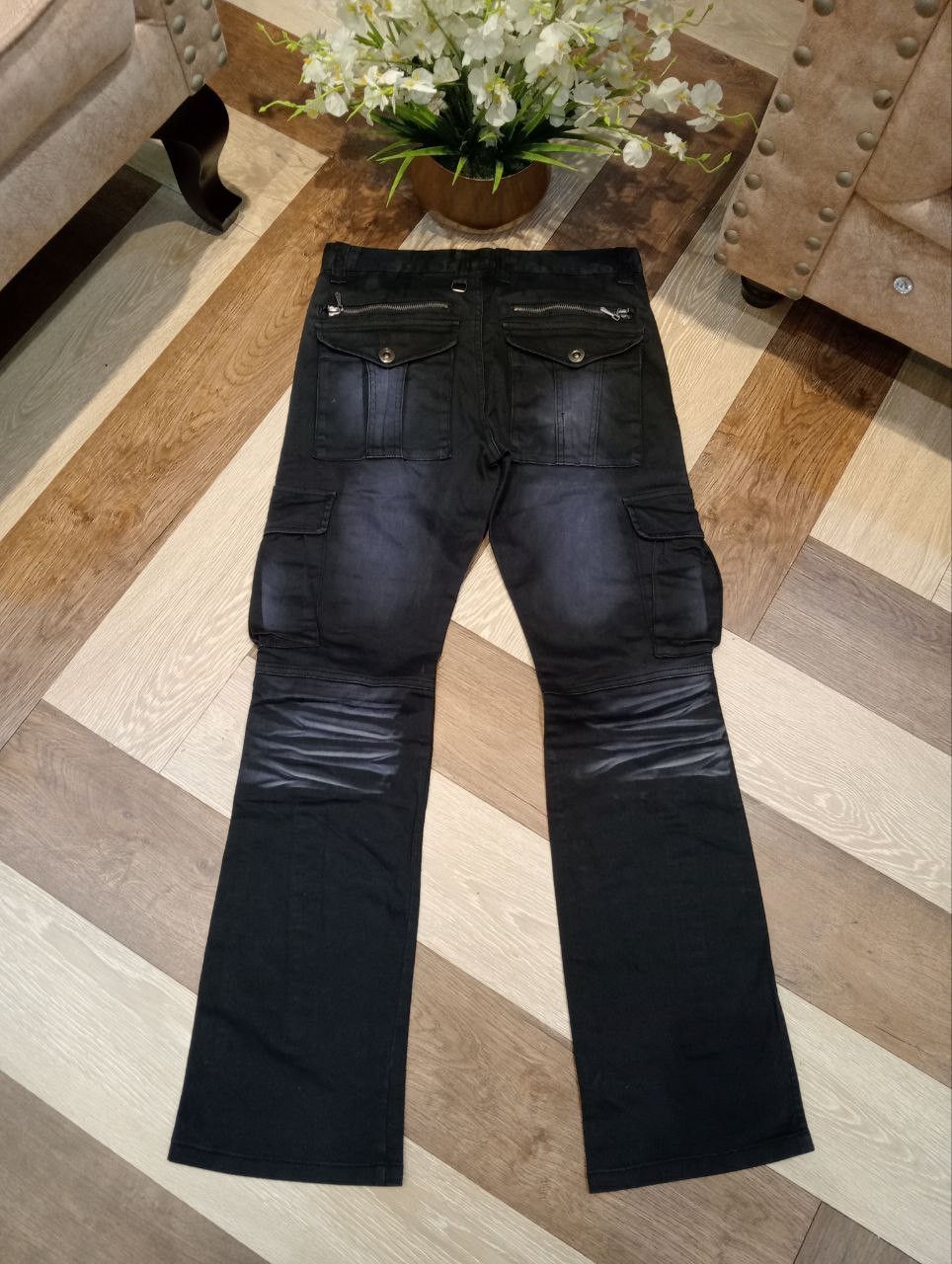 LOWBOX LOWBOX JAPAN MANY POCKET STRETCH FLARED PANTS Size US 32 / EU 48 - 8 Thumbnail