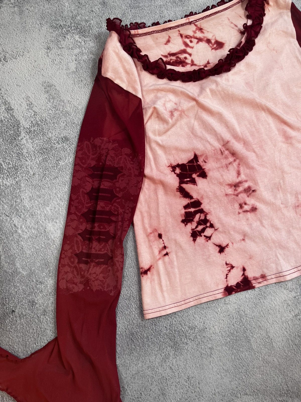 Other Vintage Y2K abstract all over blouse longsleeve Japanese Size XL / US 12-14 / IT 48-50 - 4 Thumbnail