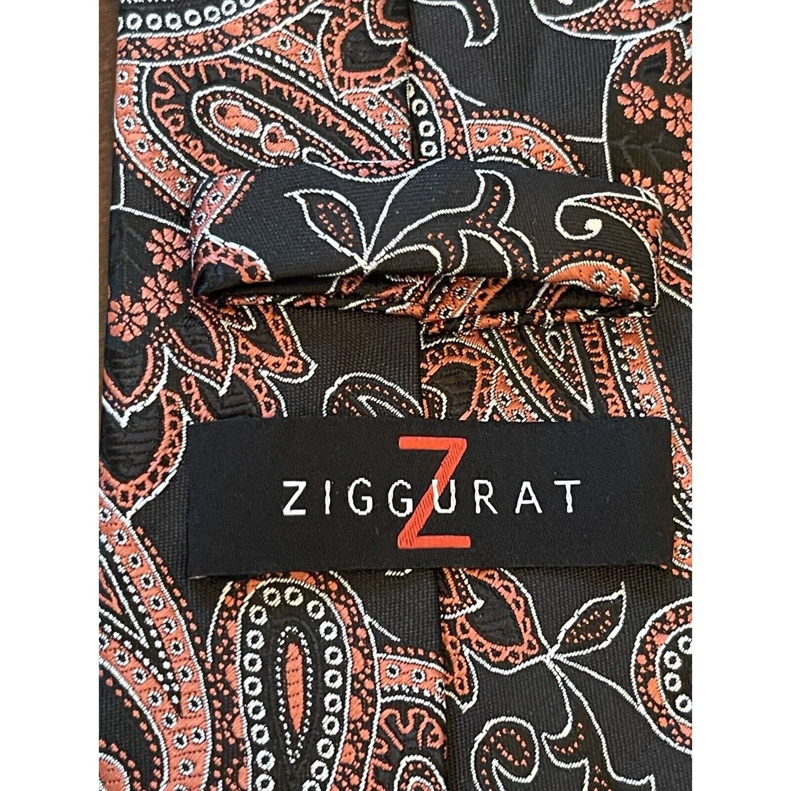 Other Ziggurat Orange Black Hand Made 100% Polyester Made In China Size ONE SIZE - 8 Thumbnail