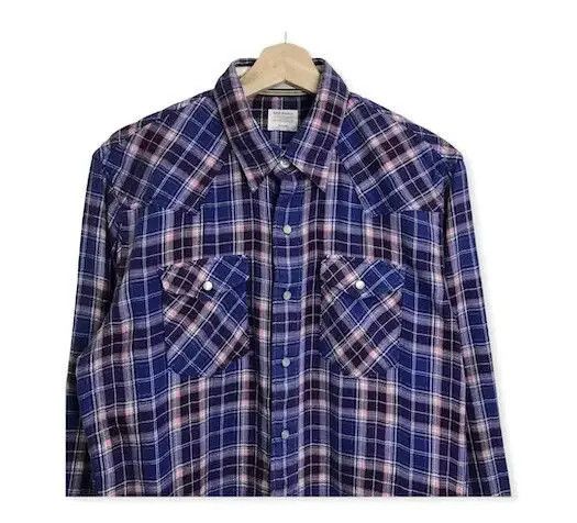 Japanese Brand Japanese Brand Back Number Plaid Tartan Flannel Shirt Size US M / EU 48-50 / 2 - 2 Thumbnail