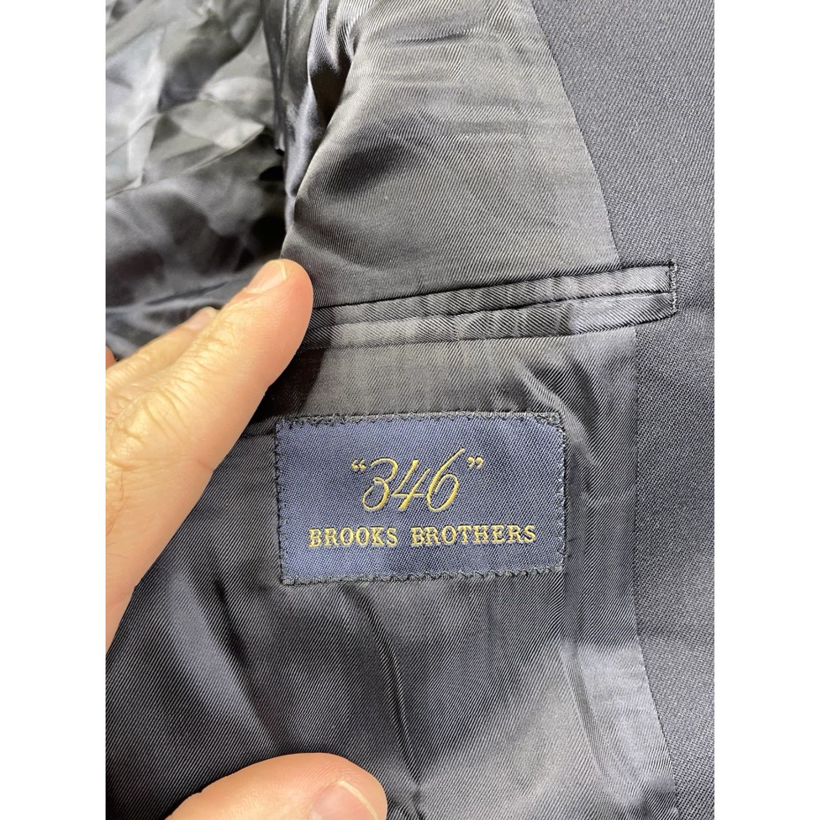 Brooks Brothers Brooks Brothers Blazer Jacket Sport Coat Wool Navy 39L Regular Long Single-Breasted Four-Button Two-Button Men Size 40R - 3 Thumbnail