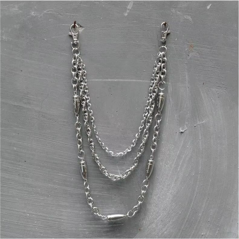 Jewelry 3 layers Punk Long Metal Wallet Belt Chain Size ONE SIZE - 2 Thumbnail