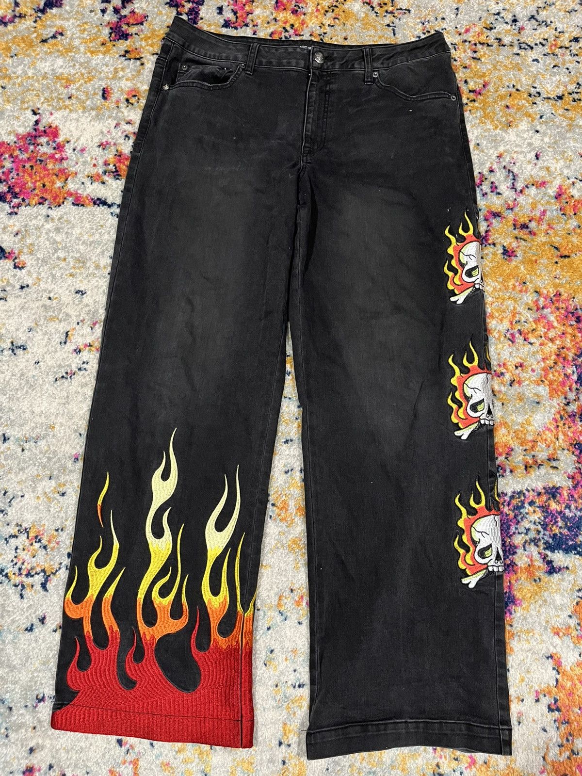 Ed Hardy Y2K Ed Hardy Paint jeans Size US 34 / EU 50 - 3 Thumbnail