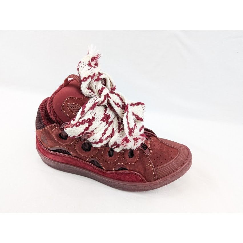 Lanvin o1rshd1 Curb Sneakers in Burgandy Size US 11 / EU 44 - 2 Thumbnail