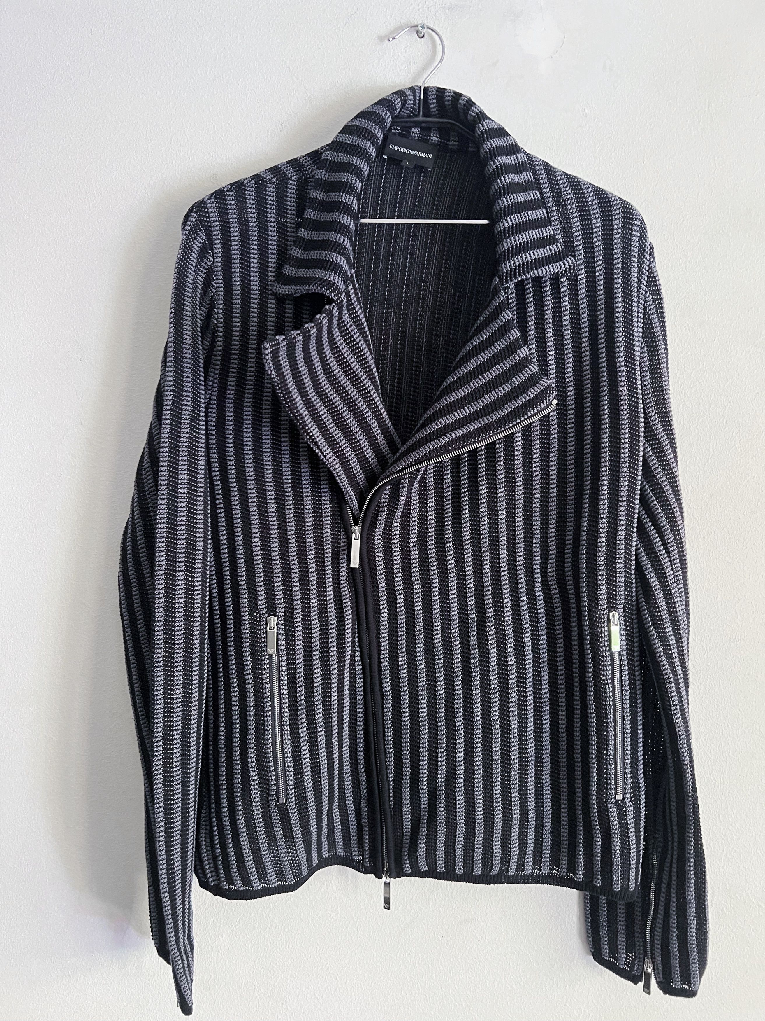Emporio Armani stripped knit cardigan Size US L / EU 52-54 / 3 - 5 Thumbnail