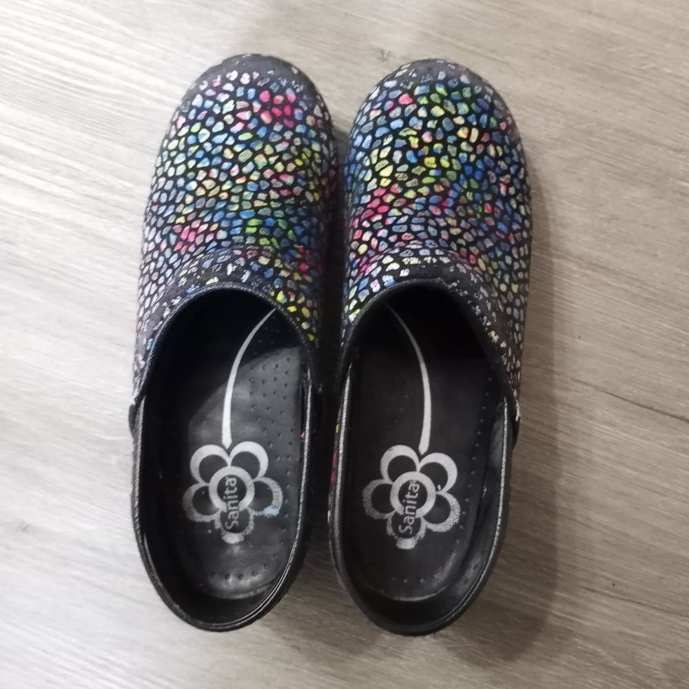 Other Sanita Women's Clog Multi-colored Stained Glass Print size 3 Size US 8 / IT 38 - 14 Thumbnail