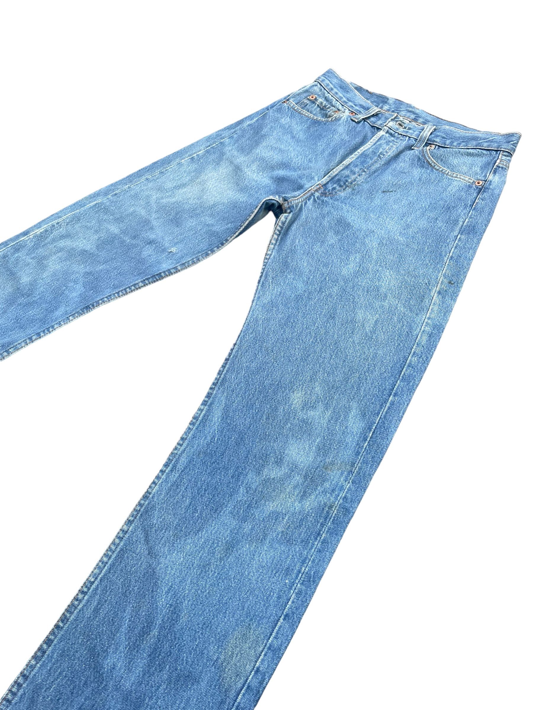Levi's Vintage 1990 Levis 501 e Usa Nice Patern Design Size US 30 / EU 46 - 2 Thumbnail