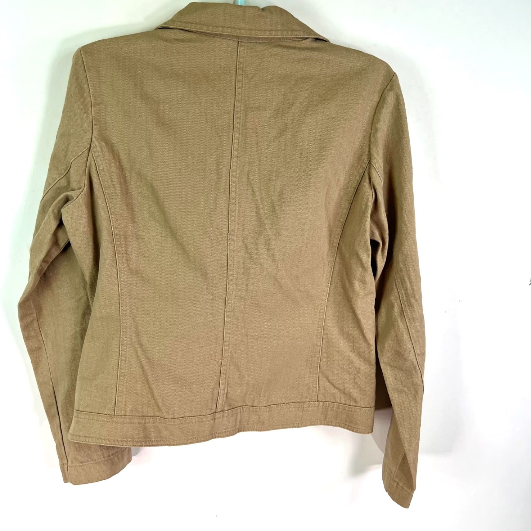 Gustin VINTAGE Austin Blazer Womens Notched Brown 100% Cotton Single-Breasted Tailored 42 in Chest Regular M Size Size M / US 6-8 / IT 42-44 - 5 Thumbnail