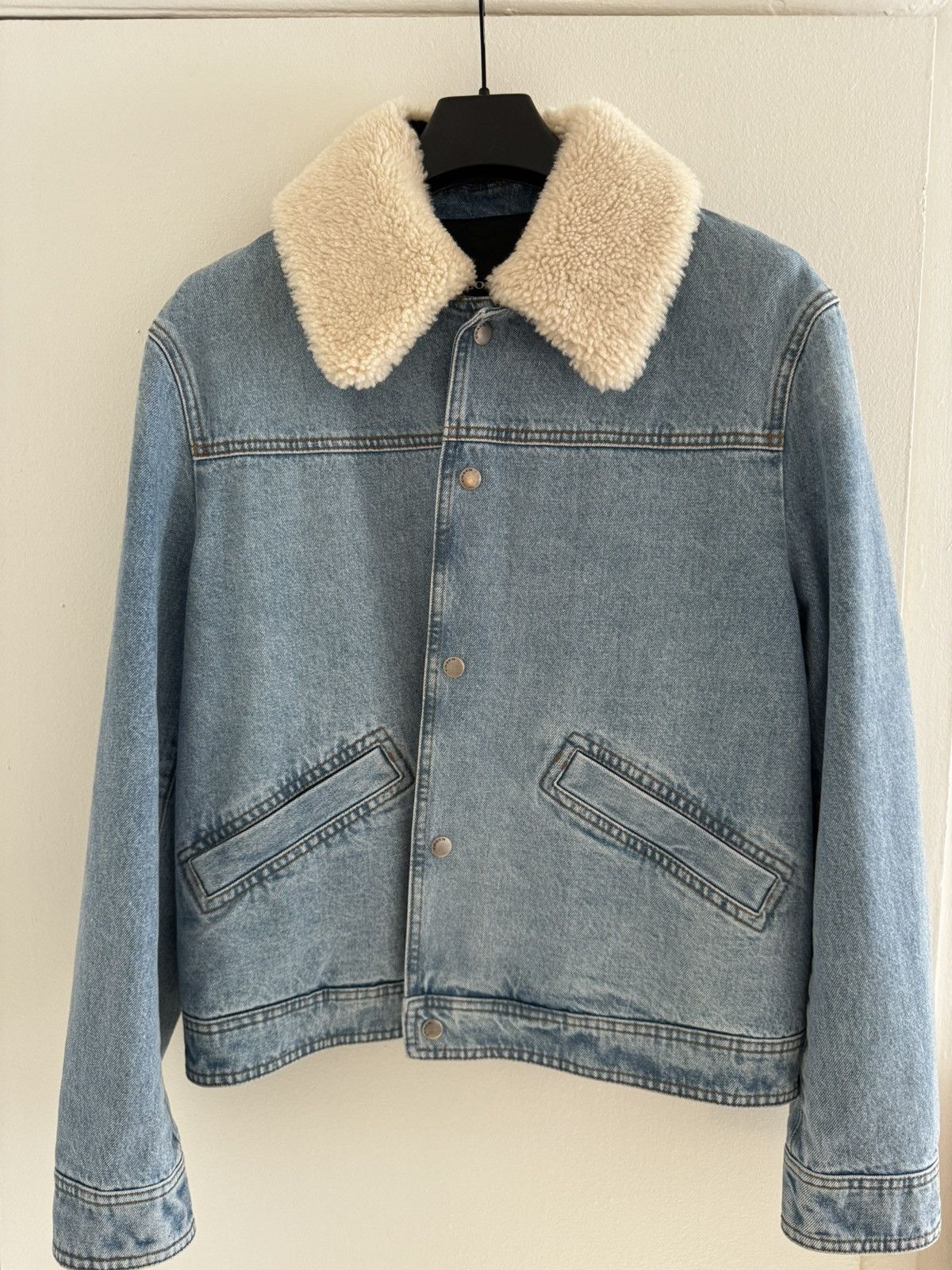 Coach *FINAL PRICE DROP* Shearling Padded Denim Jacket Size US L / EU 52-54 / 3 - 1 Thumbnail