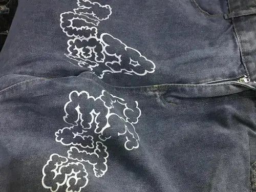 VIBE y2k Letter star print jeans Size US 31 - 4 Thumbnail