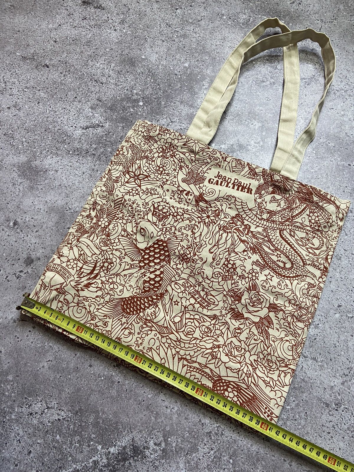 Jean Paul Gaultier Jean Paul Gaultier Dragon Print Tote Shopper Bag Size ONE SIZE - 5 Thumbnail