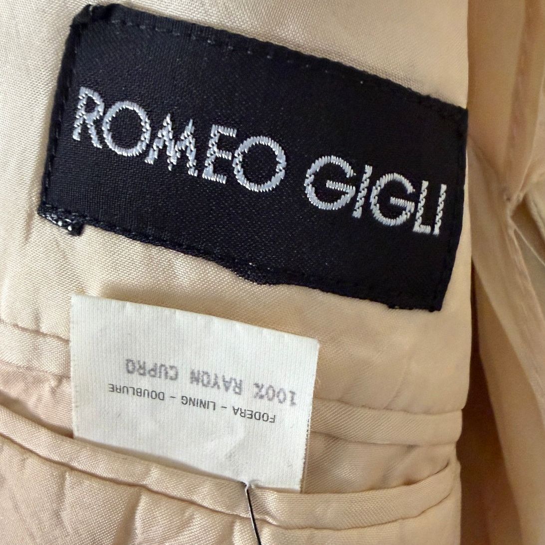 Romeo Gigli Romeo Gigli Beige Linen Blazer Size 44R - 3 Thumbnail