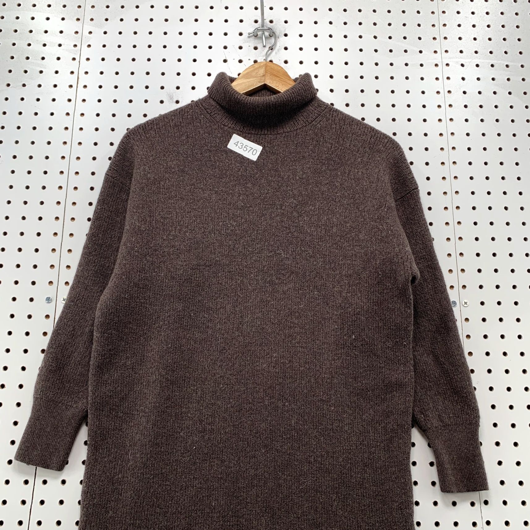 Vintage Babaton Merino Wool Turtleneck Sweater Brown Womens Large Pullover Long Sleeve Adult Regular Size Large Brown Kontemporary? Size L / US 10 / IT 46 - 2 Thumbnail