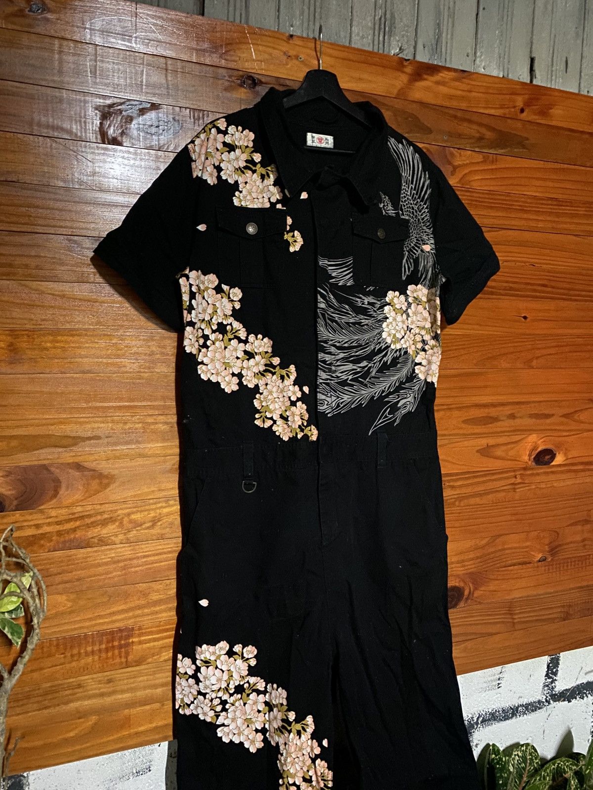 Japanese Brand Japanese Traditional Embroidered Phoenix Sakura Short-Sleeve Size US 40 / EU 56 - 4 Thumbnail