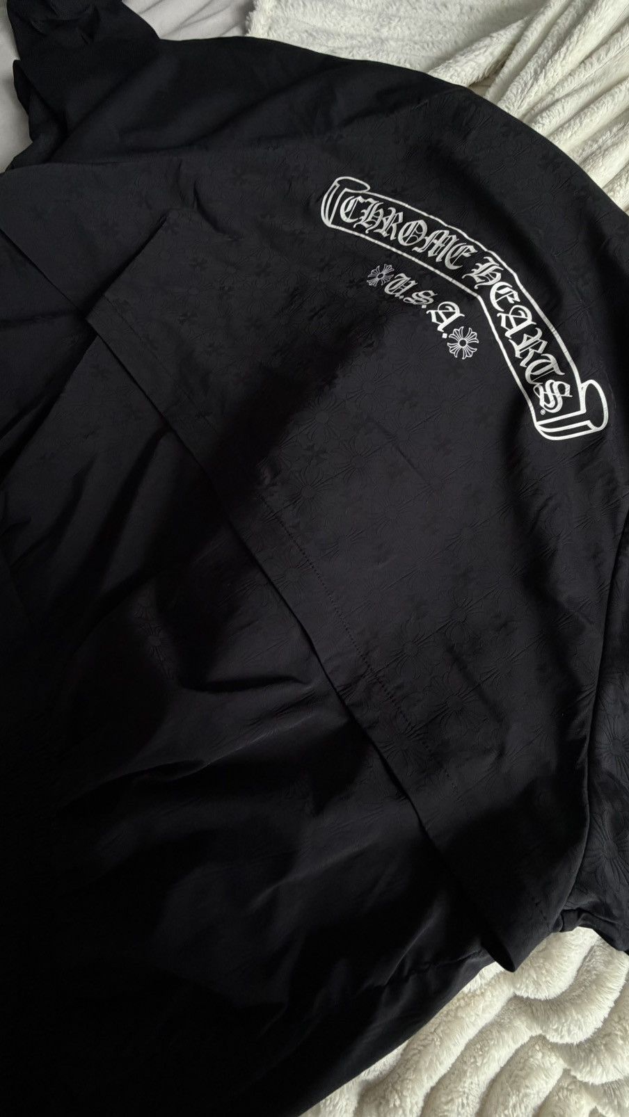 Chrome Hearts Chrome Hearts Tonal Print Lightweight Windbreaker Cropped Size US XL / EU 56 / 4 - 6 Thumbnail