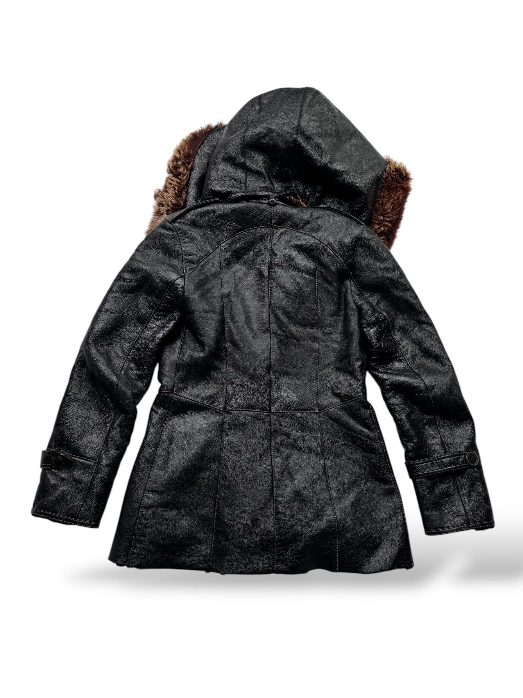 Japanese Brand Vintage Real Sheepskin Coat With Real Fur Details W85D10 Size S / US 4 / IT 40 - 6 Thumbnail