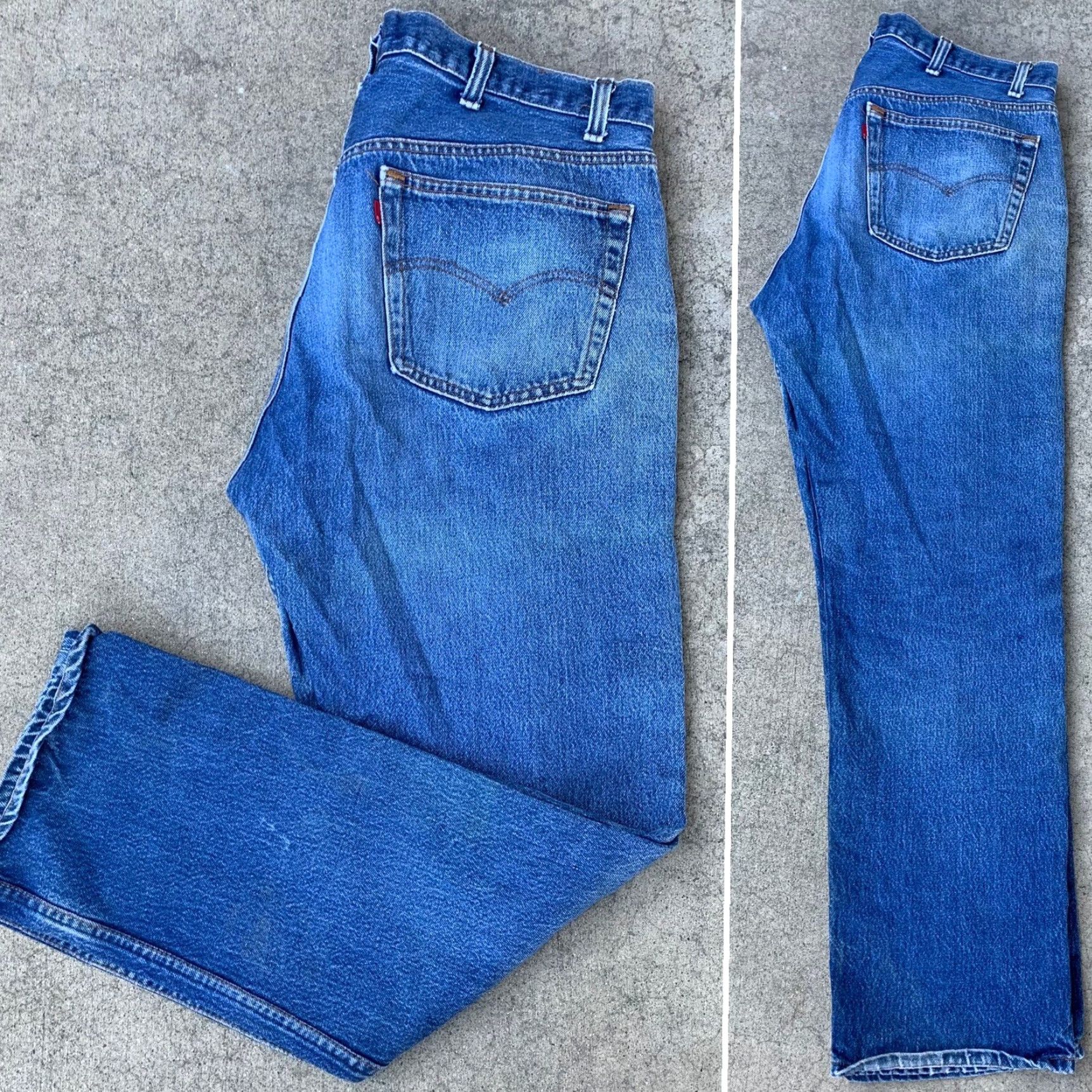 Levi's VINTAGE Levi’s 501 Jeans Button Fly Masculine Regular Inseam 31-34 Waist 38” Blue Denim Cotton 5-Pocket See Pics Mens Jeans Size US 40 / EU 56 - 4 Thumbnail