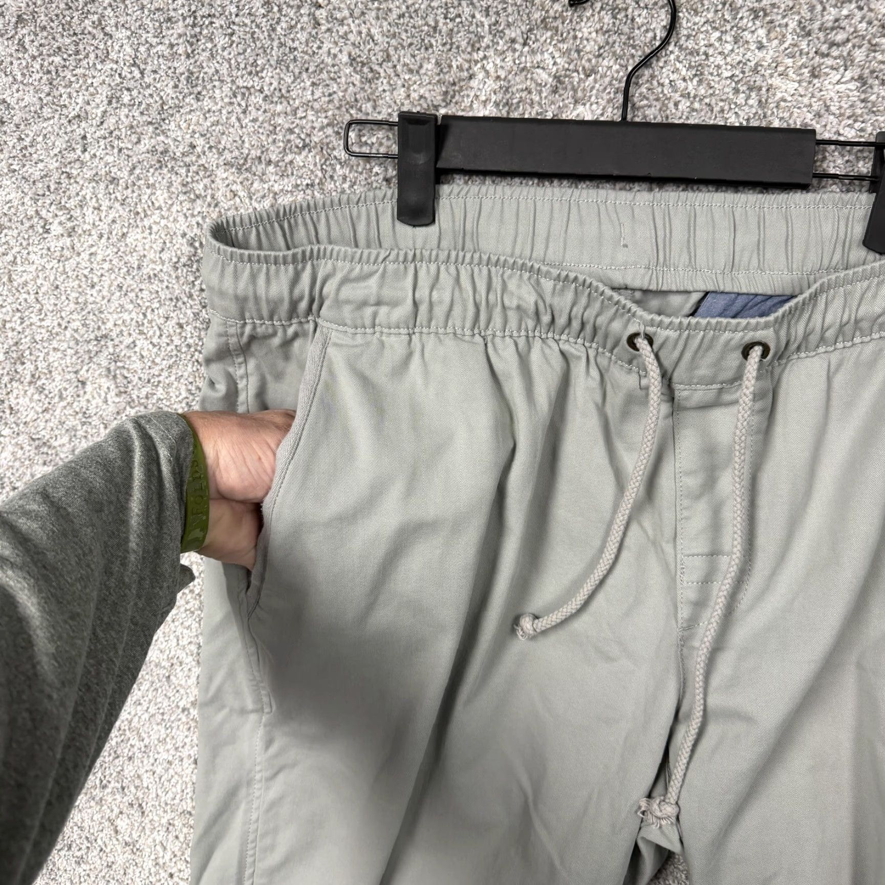 Vintage L.L.Bean Pants Mens XL 38x30 Sage Green Jogger Pull On Travel Standard Fit Size US 36 / EU 52 - 6 Thumbnail