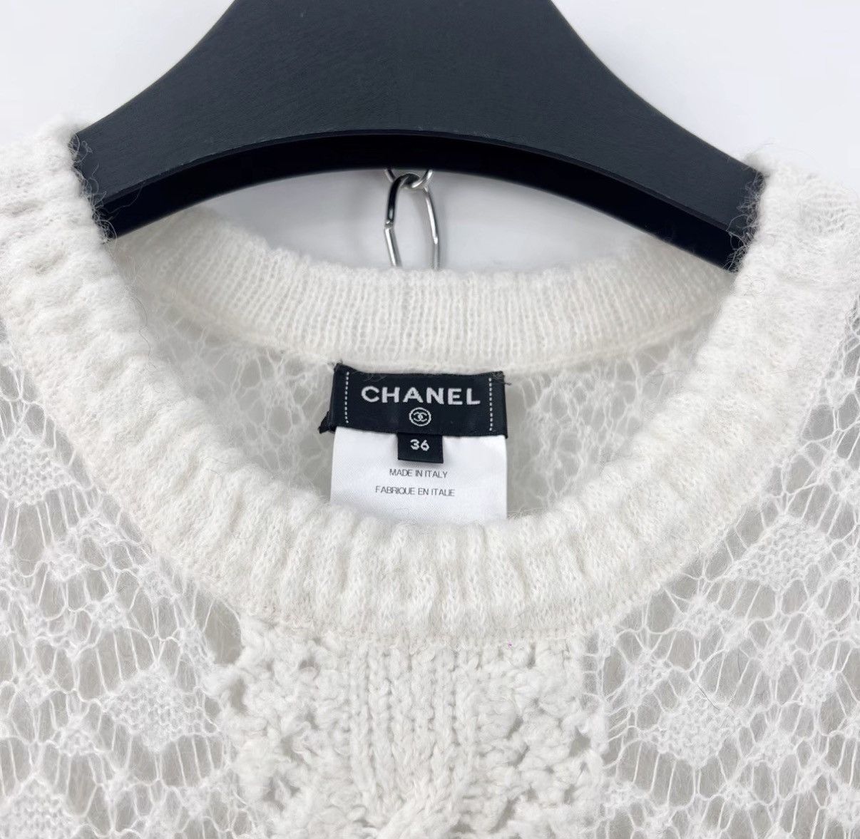 Chanel Chanel Black & White Color Block Hollow Knit Dress K12 Size XS / US 0-2 / IT 36-38 - 3 Thumbnail