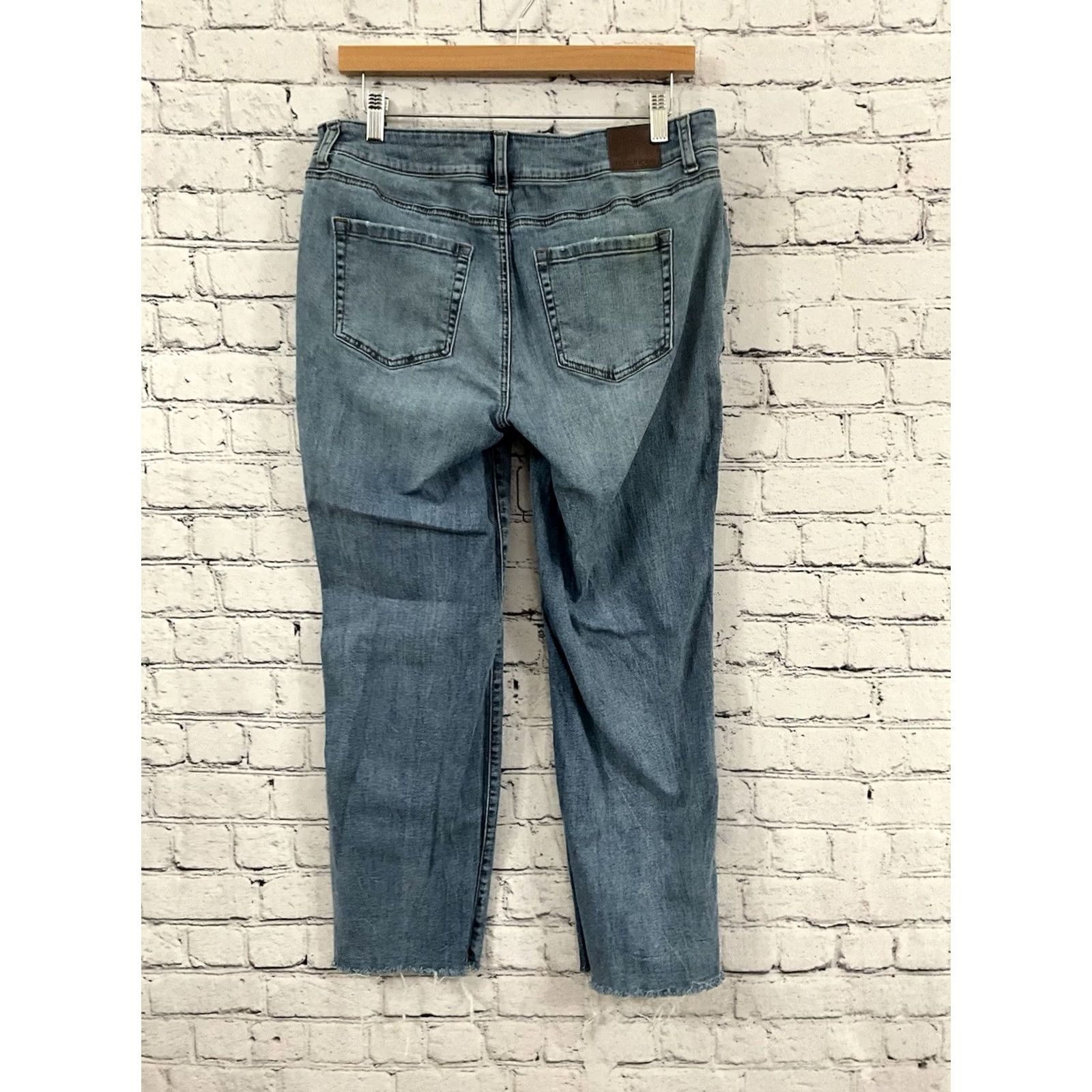 Vintage Maurice's Jeans 12 REG Women's Mid Rise Straight Leg Blue Denim 5-Pocket Zipper Button Cotton Blend Stretch Size 34" / US 12 / IT 48 - 3 Thumbnail
