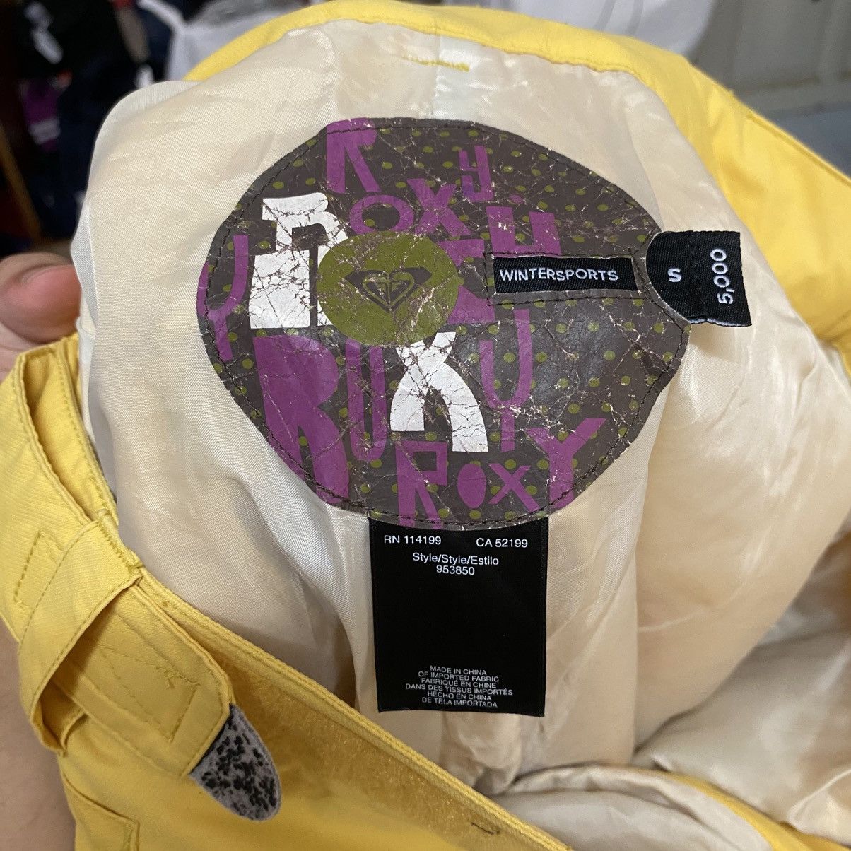Japanese Brand DL Roxy Winter Sport Yellow Pants #C1123 Size 26" / US 2 / IT 38 - 23 Thumbnail