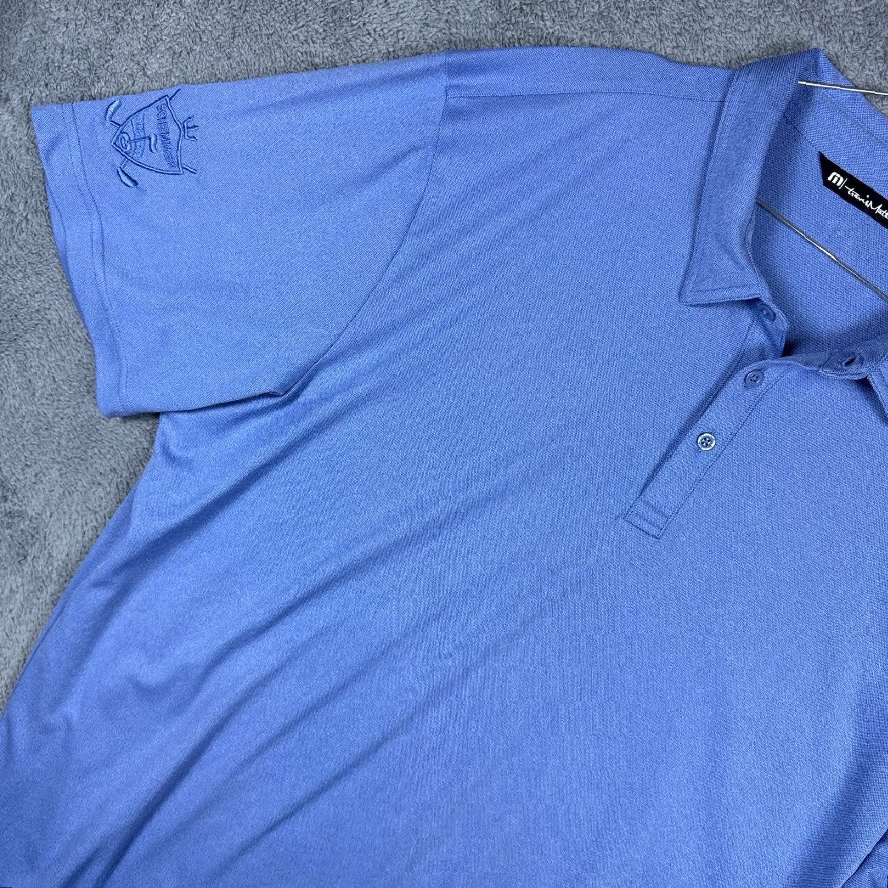 TravisMathew Travis Mathew Polo Shirt Mens 3XL Blue Logo Sports Breathable Quick Dry Stretch Golf Coto Prestige Regular Shirt Size XXXL Size US XXL / EU 58 / 5 - 2 Thumbnail