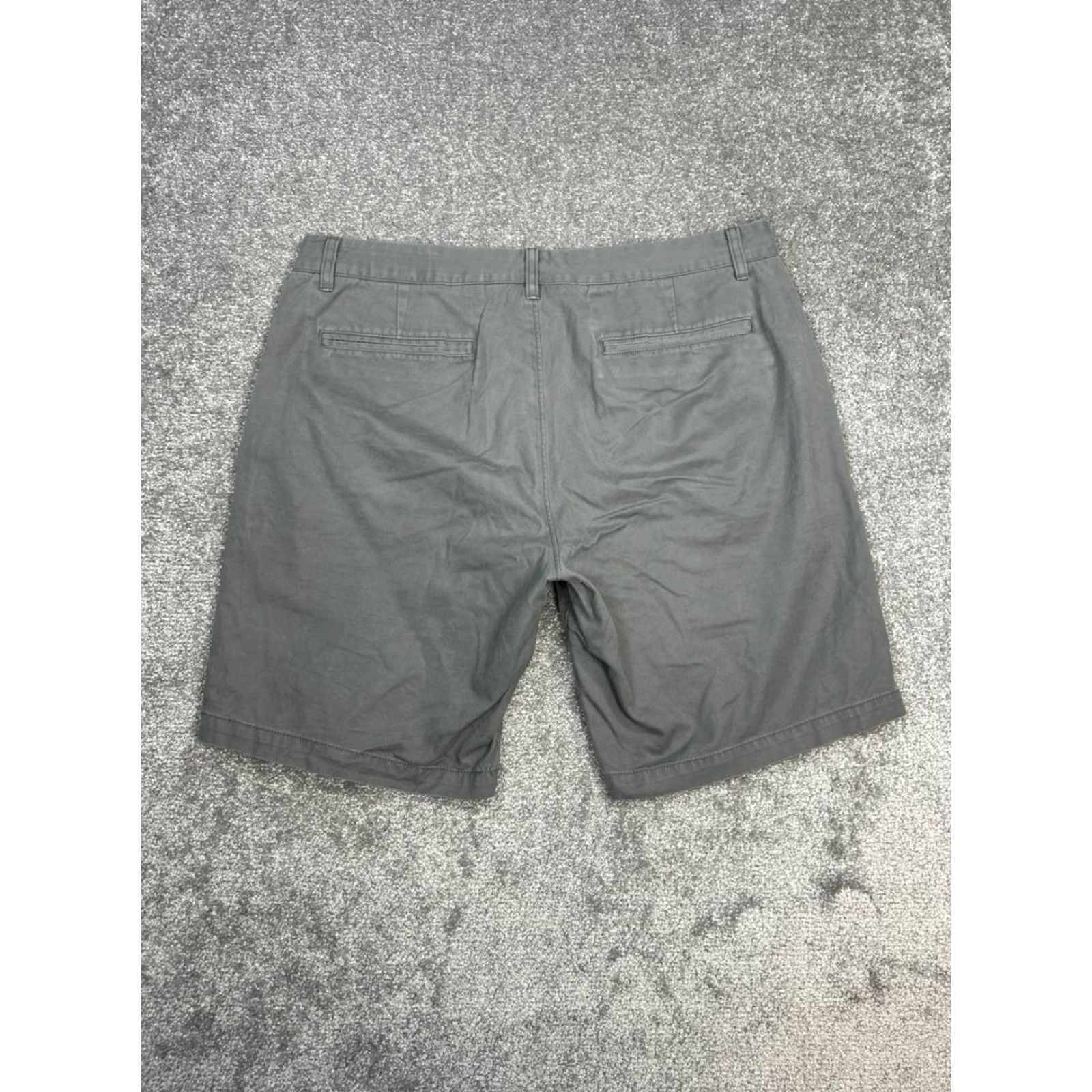Bonobos Bonobos Chino Shorts Mens 36 Gray Cotton Mid Rise Flat Front Zip Fly Outdoor Size US 36 / EU 52 - 2 Thumbnail