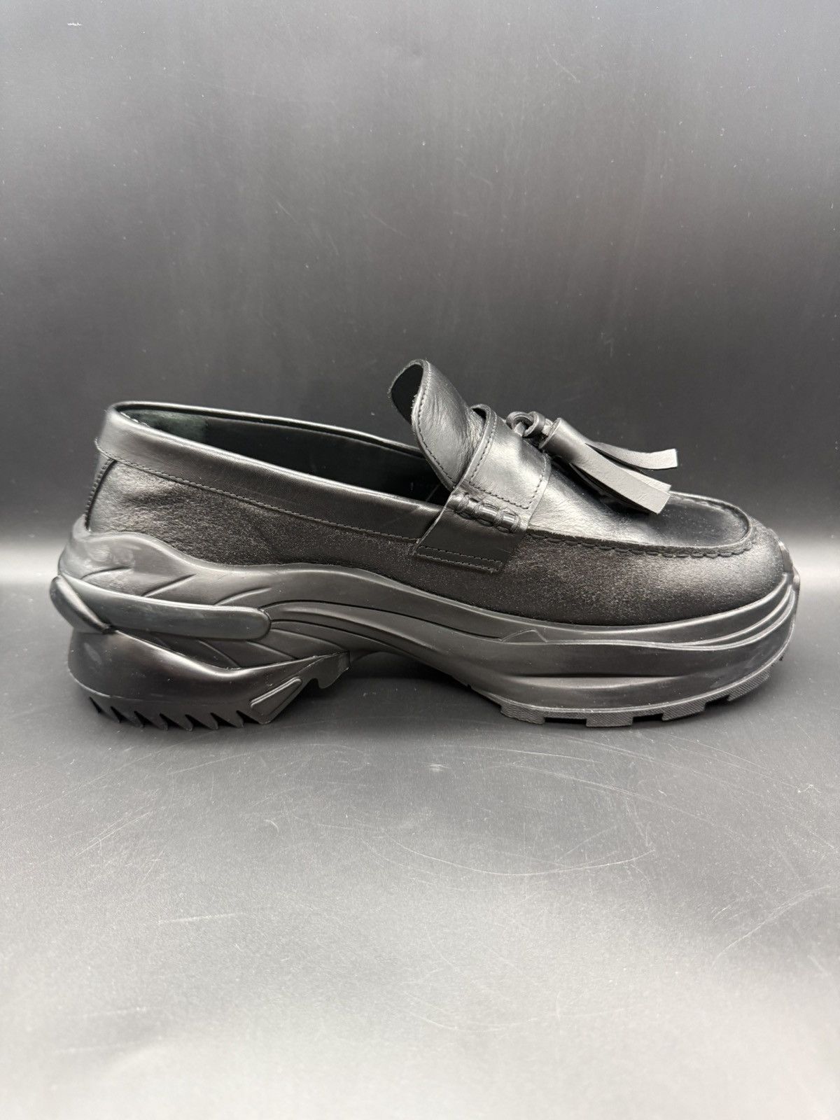 Maison Margiela Maison Margiela Tassel Loafer Sneaker Sole — Black Leather Size US 12 / EU 45 - 11 Thumbnail