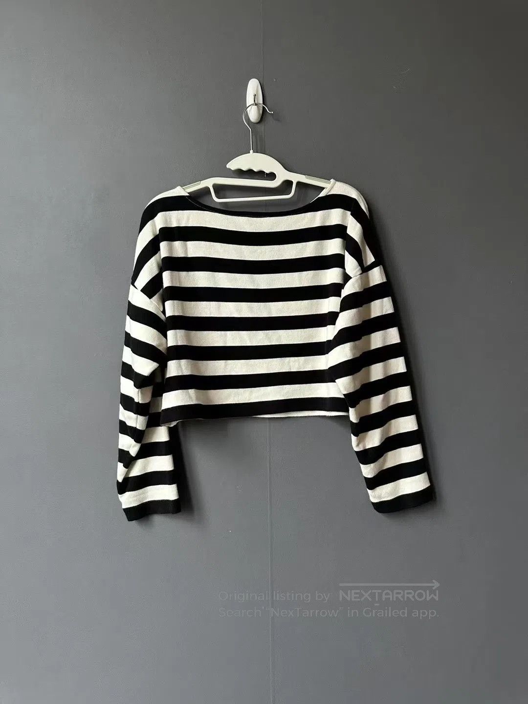 Celine CELINE Black and White Stripe Triumph Arch Embroidered Lon Size S / US 4 / IT 40 - 2 Thumbnail
