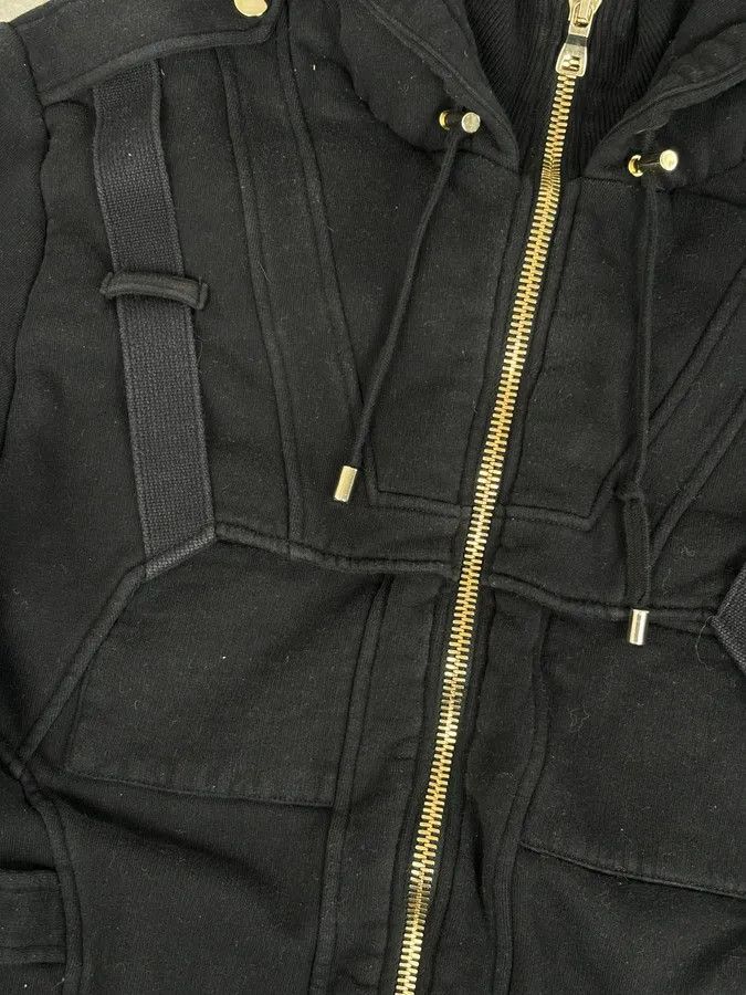 Balmain AW2017 Balmain Black Bondage Avant-Garde Zip-up Sweater Size US M / EU 48-50 / 2 - 8 Thumbnail