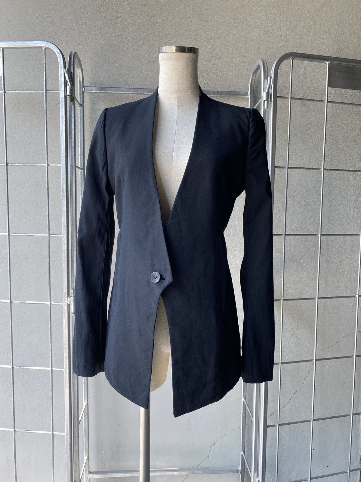 Helmut Lang HELMUT LANG New York Black Deep V-Neck Blazer Size XS / US 0-2 / IT 36-38 - 4 Thumbnail
