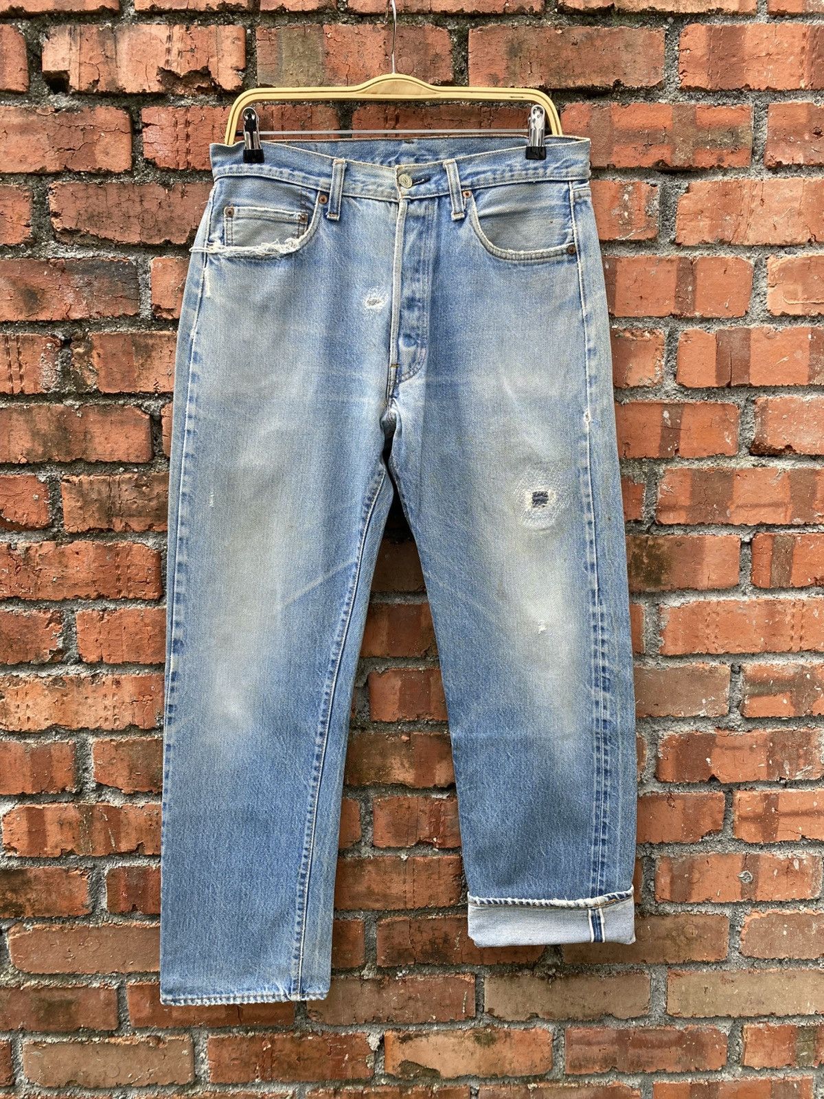 Levi's Vintage Clothing × Vintage W33x29.5 vintage levi's 501 redline 80s made in USA Size US 33 - 1 Thumbnail