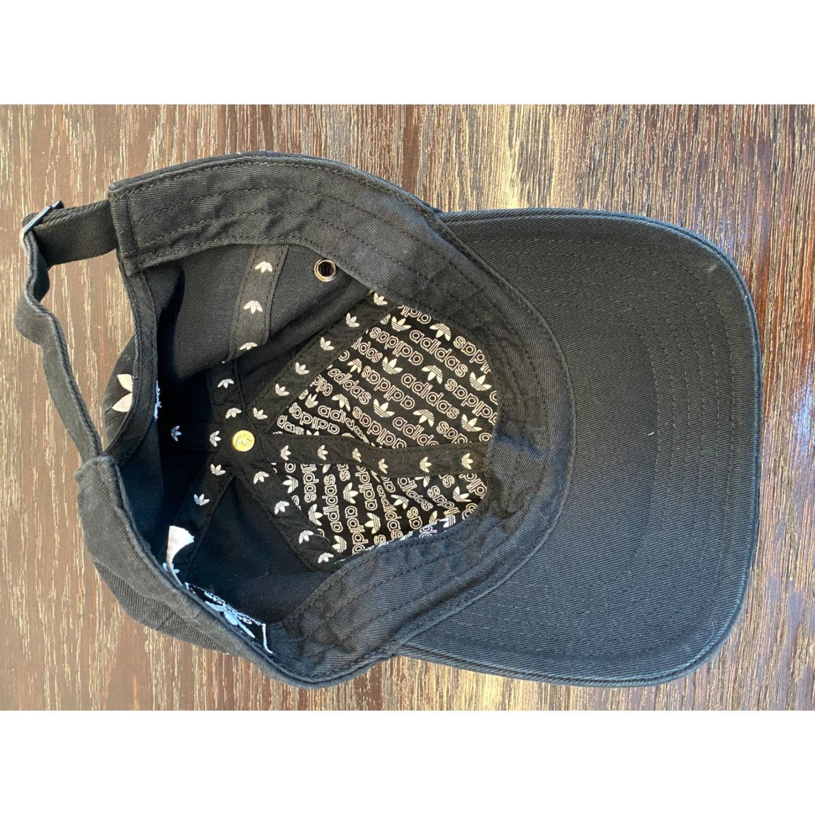 Adidas ADIDAS Hat Women One Size Black Twill Strapback Embroidered Trefoil Logo Golf Size ONE SIZE - 6 Thumbnail